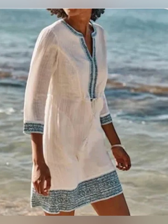 J. Jill Dresses & Skirts - J. Jill Positano gauzy beachy
Dress large